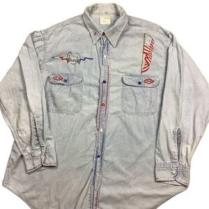 Vintage 70s Big Mac liberty Bell  denim button front. Rare!
